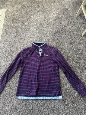 Vineyard Vines Navy & Red Striped Pullover